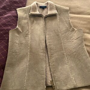 Express genuine suede vest